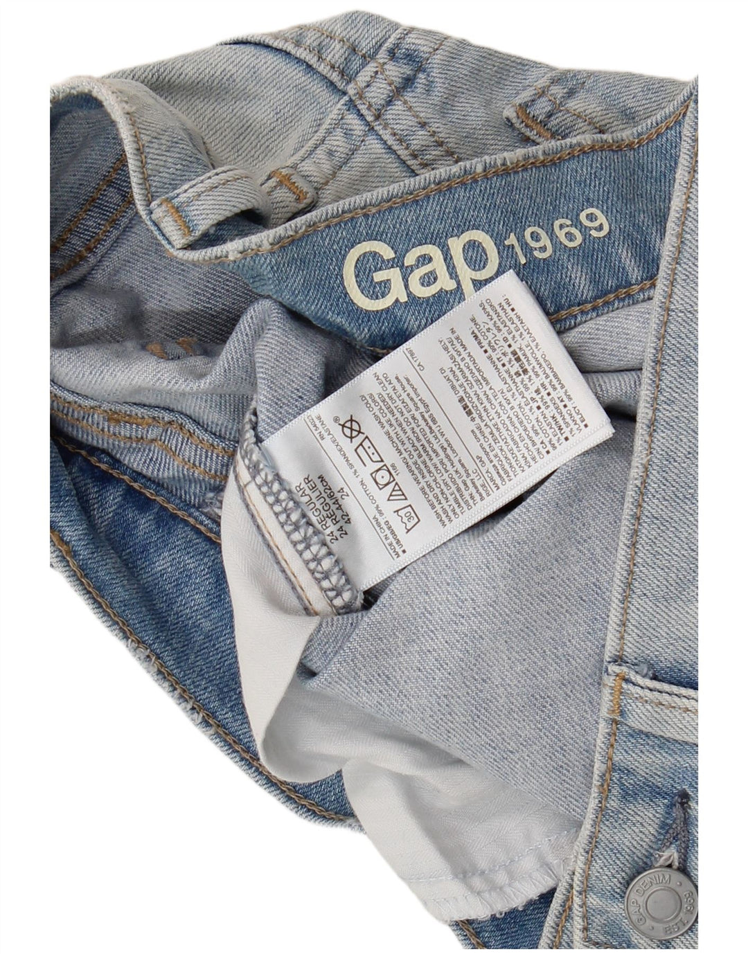 Vaqueros Gap Mujer Slim W24 L30 Algodón Azul