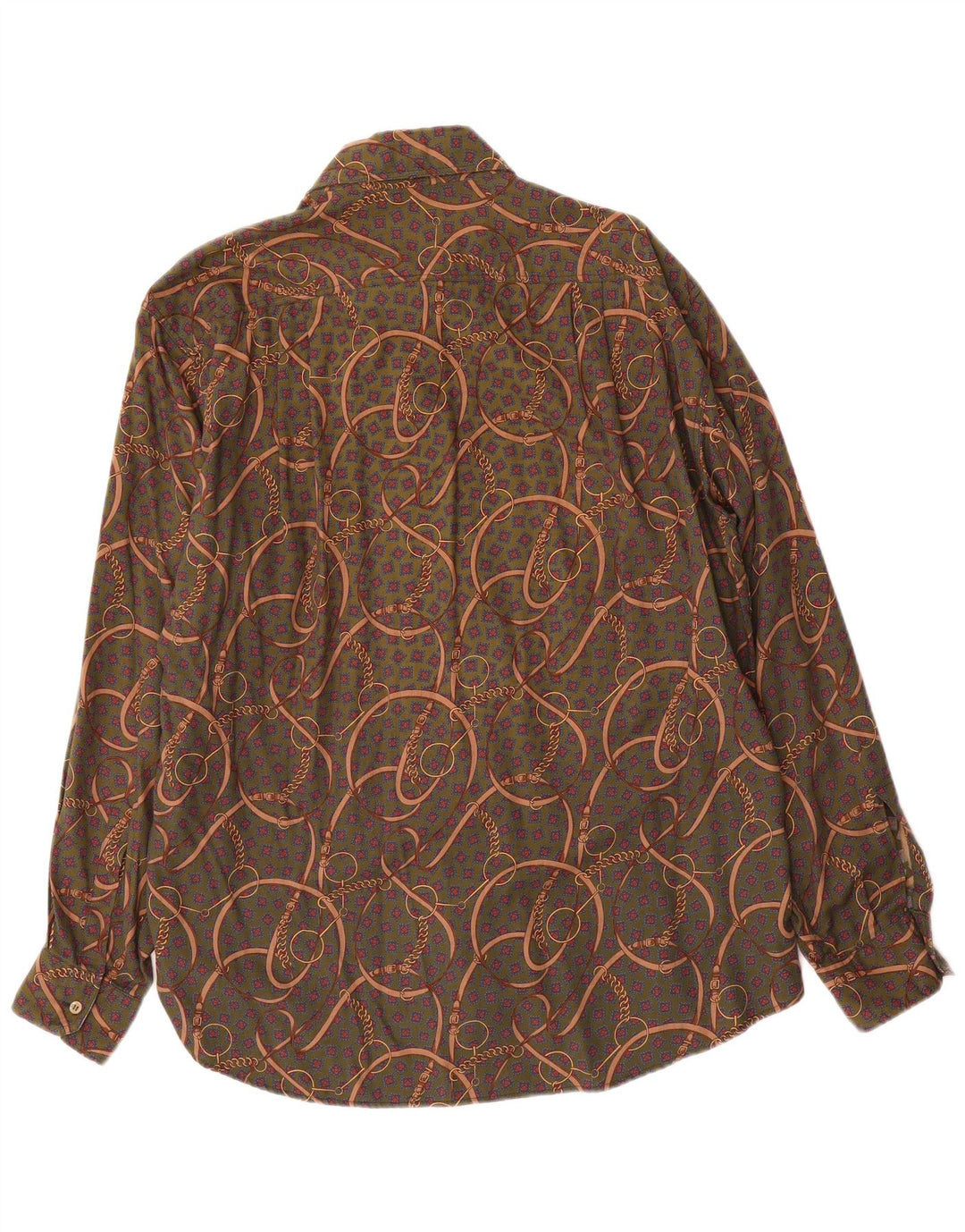 Pizzarotti Camisa Estampada Abstracta Hombre XL Verde
