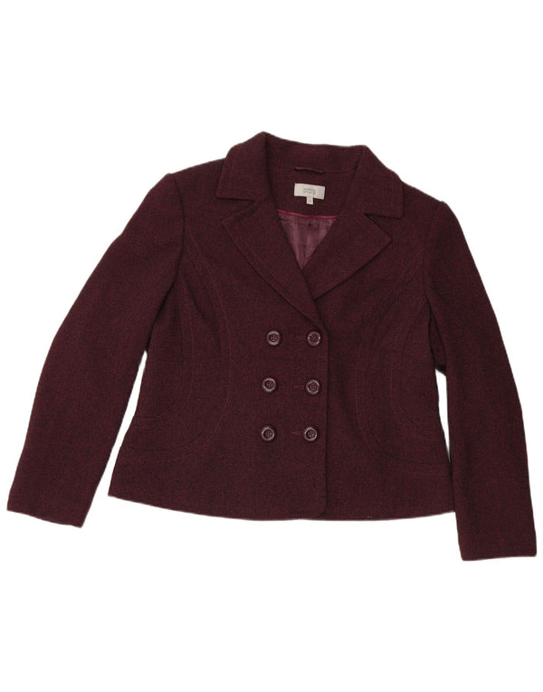Marks & Spencer Chaqueta tipo blazer con doble botonadura para mujer UK 40 XL Borgoña