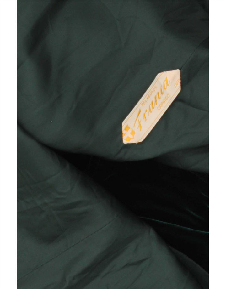 Vintage mujer terciopelo abrigo Reino Unido 14 verde medio