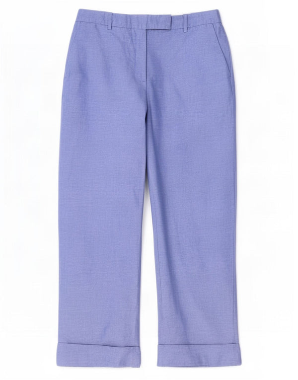 Marks & Spencer Pantalones de traje rectos para mujer UK 12 Medium W32 L27 Azul