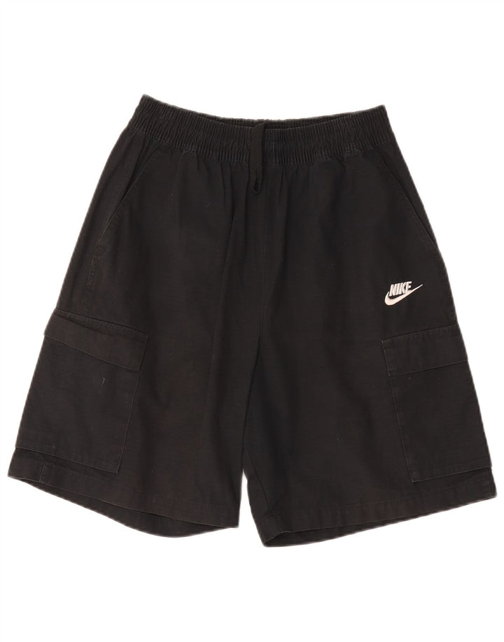 Nike - Pantalones cortos tipo cargo para hombre, talla pequeña, W27, algodón negro