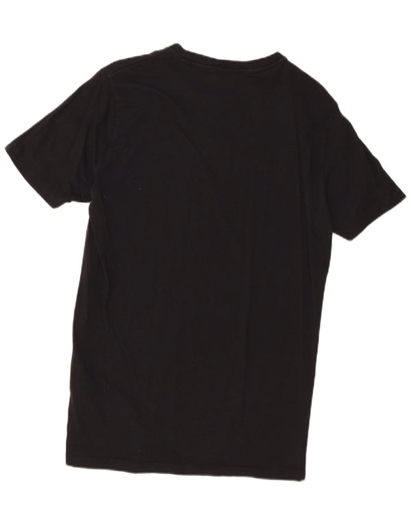Replay Camiseta gráfica para hombre Top grande de algodón negro