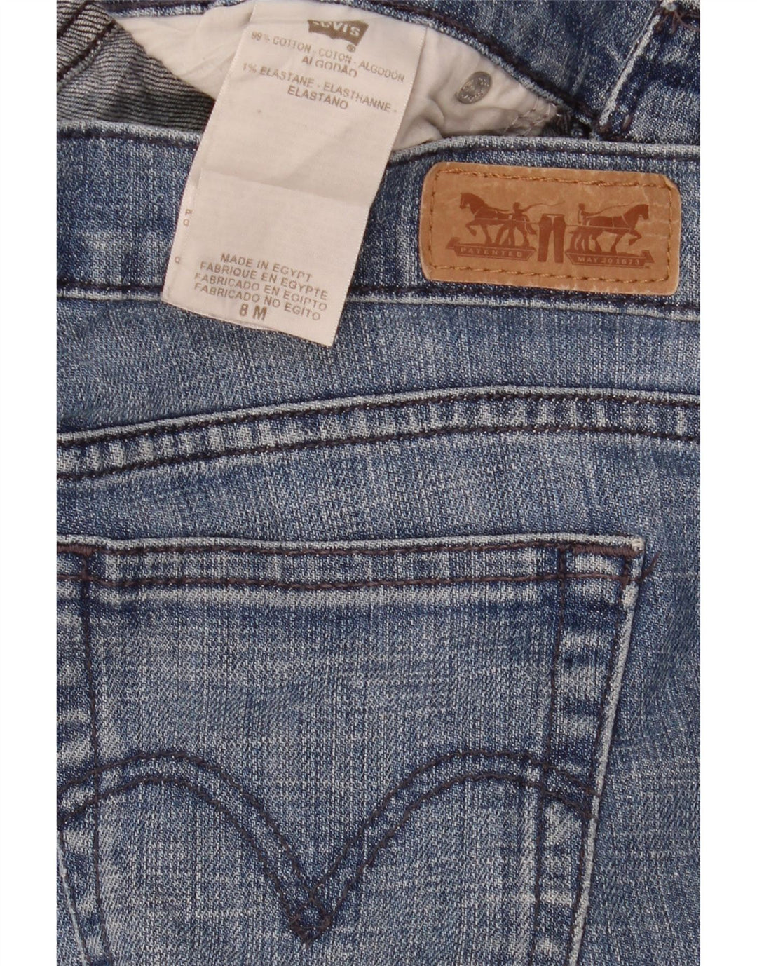 Levi's Jeans rectos 505 para mujer US 8 Medium W33 L32 Algodón azul