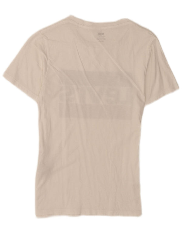 Levi's Camiseta Regular de Manga Corta para Mujer UK 4 XS Blanco