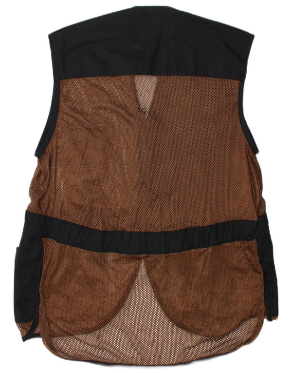 Vintage hombres utilidad gilet grande multicolor patchwork