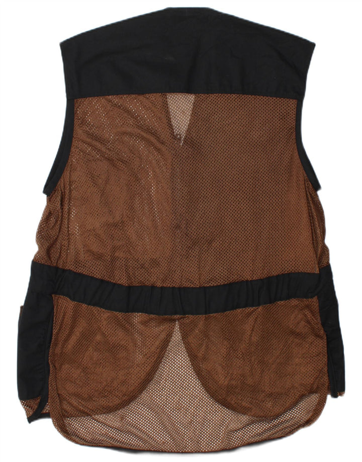 Vintage hombres utilidad gilet grande multicolor patchwork