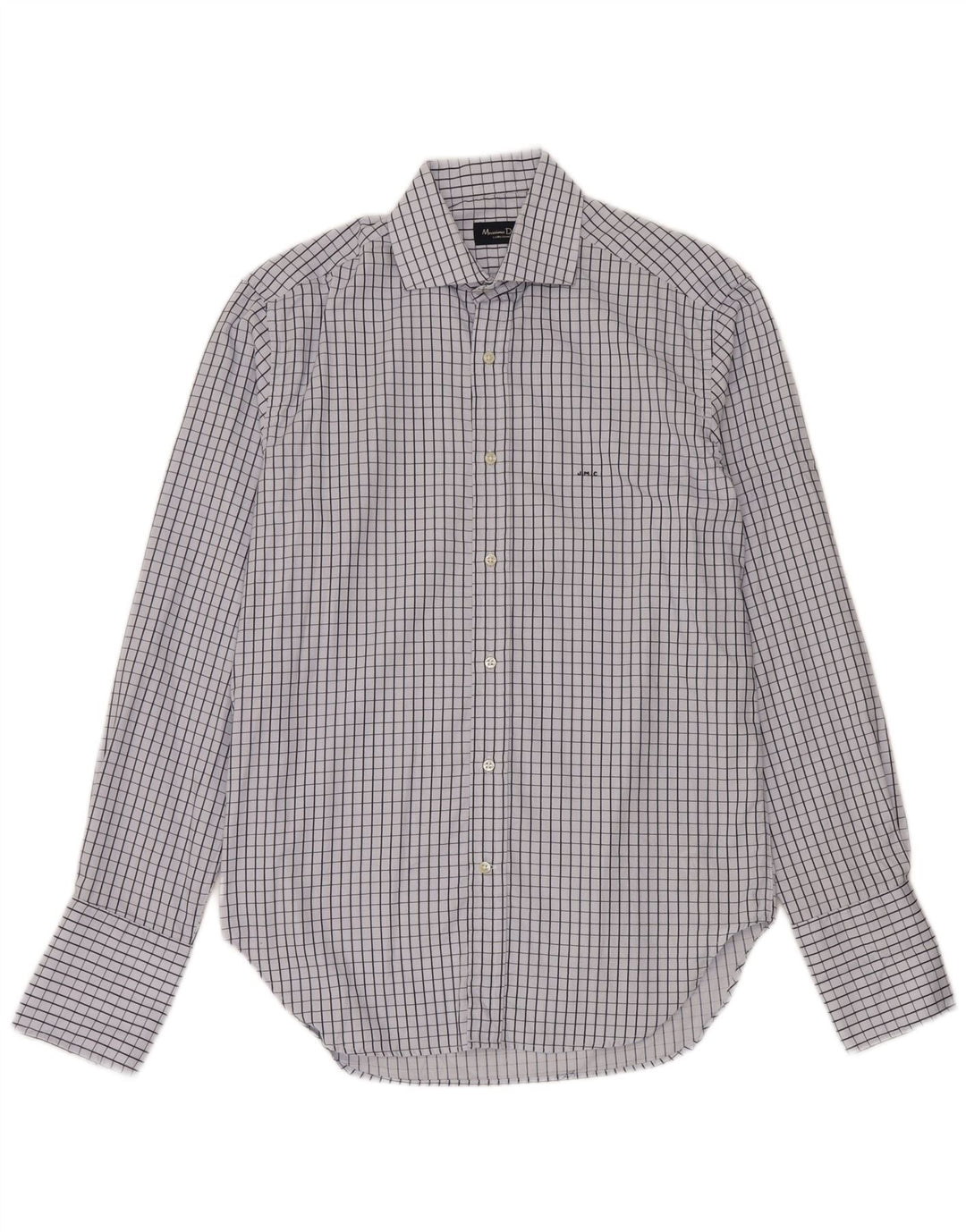 Camisa Formal Hombre Massimo Dutti Talla 41 16 Grande Cuadros Azul Algodón