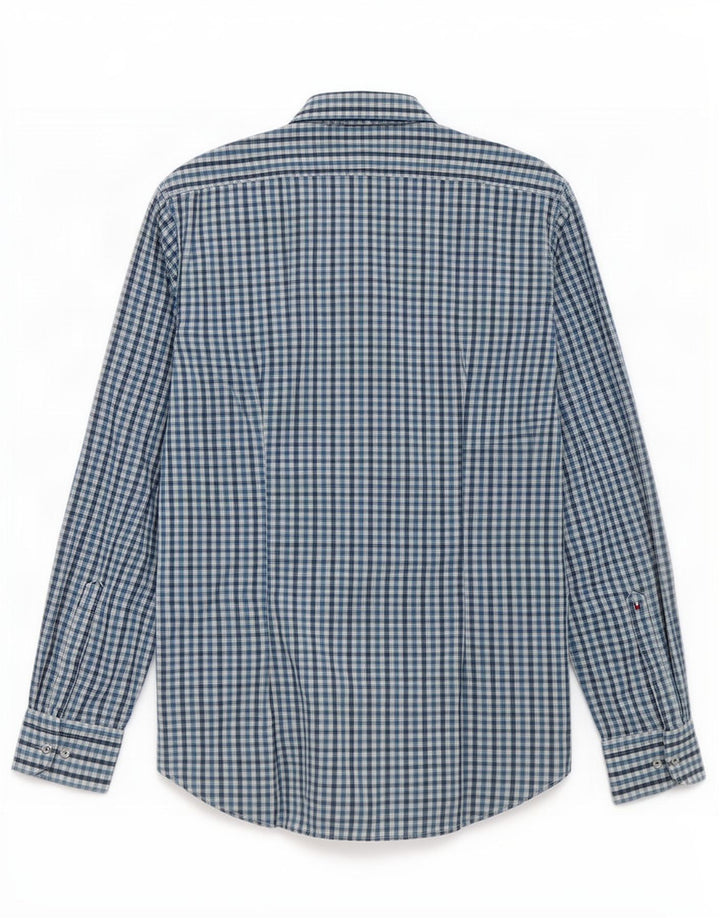 Tommy Hilfiger Camisa a medida para hombre Talla 39 15 1/2 Cuadros azules medianos