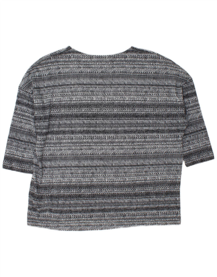 Marks & Spencer Top extragrande para mujer, manga 3/4, UK 40 XL, rayas grises