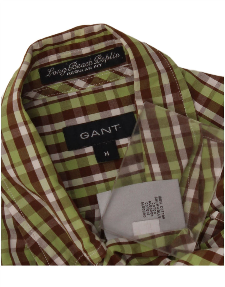 GANT Camisa Regular Fit De Franela De Algodón A Cuadros Verde Medio Hombre