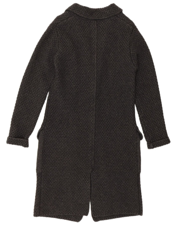 RIFLE Abrigo de punto para mujer UK 10 Small Grey Lambswool