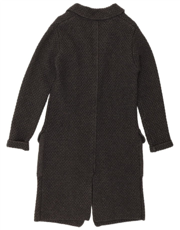 RIFLE Abrigo de punto para mujer UK 10 Small Grey Lambswool