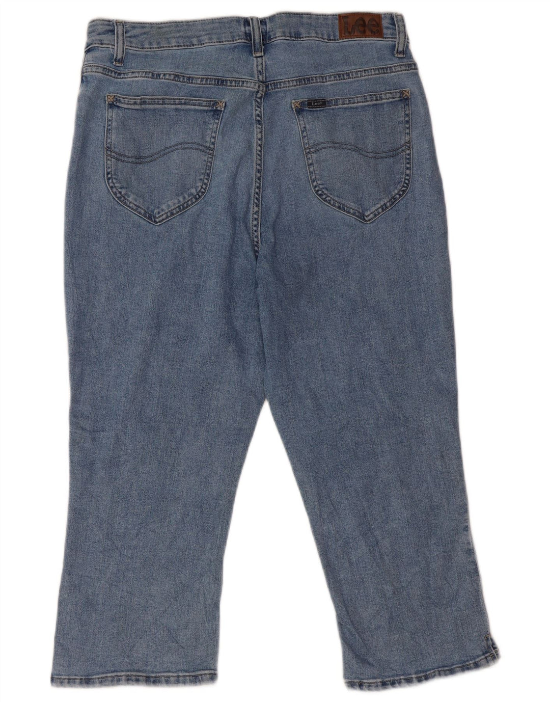 Lee Jeans Capri de Talle Alto para Mujer US 14 Grande W32 L20 Algodón Azul