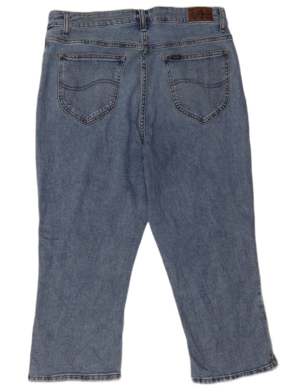 Lee Jeans Capri de Talle Alto para Mujer US 14 Grande W32 L20 Algodón Azul
