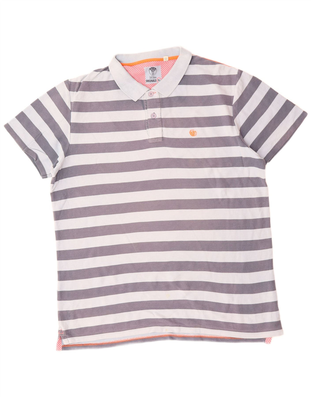 FAT FACE Polo Hombre XL Algodón Rayas Azul