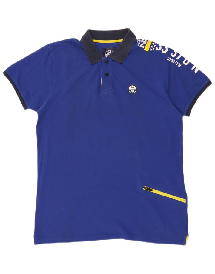 North Sails Polo Gráfico Hombre XL Algodón Azul