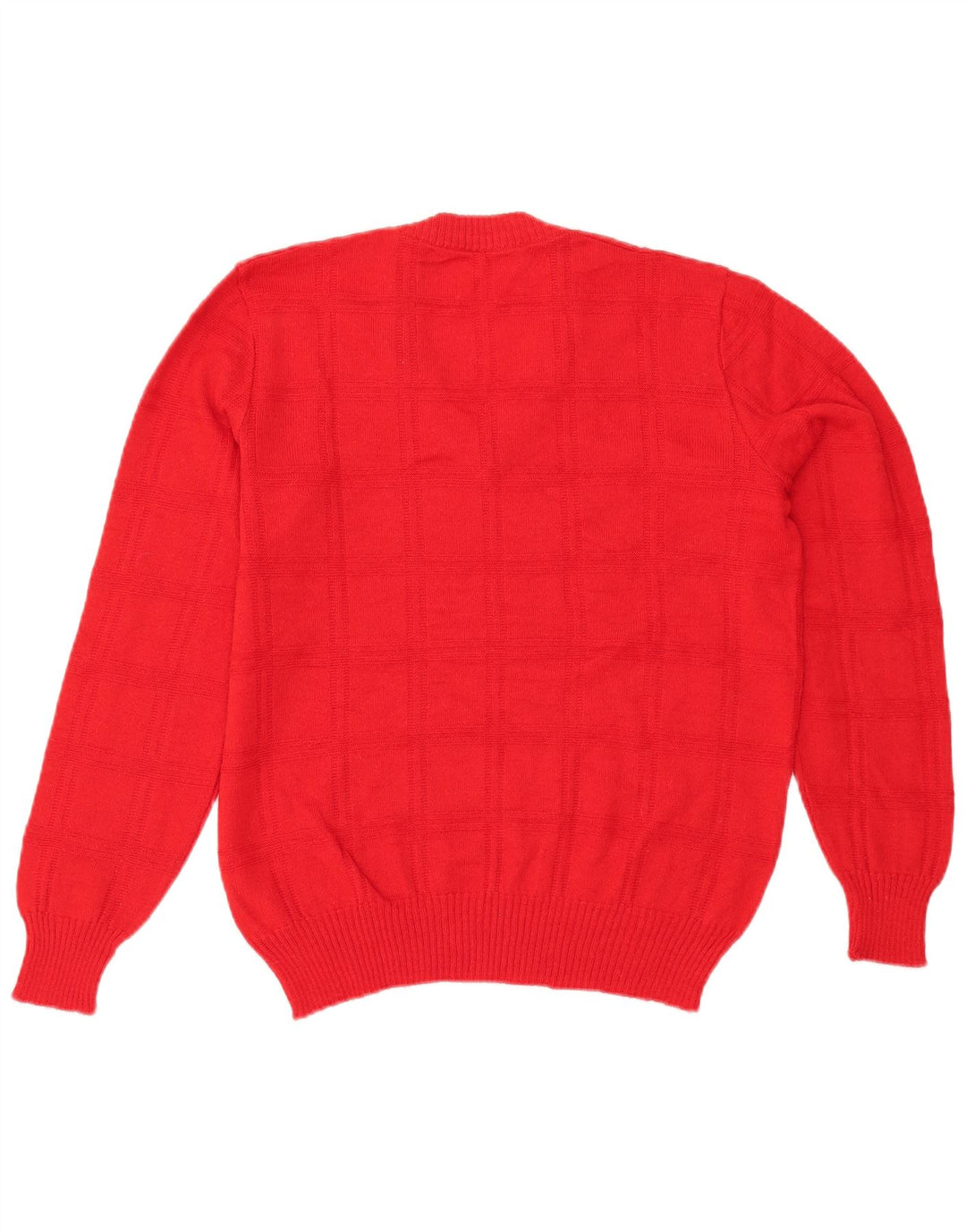 Vintage mujer V-cuello jumper suéter Reino Unido 14 rojo medio