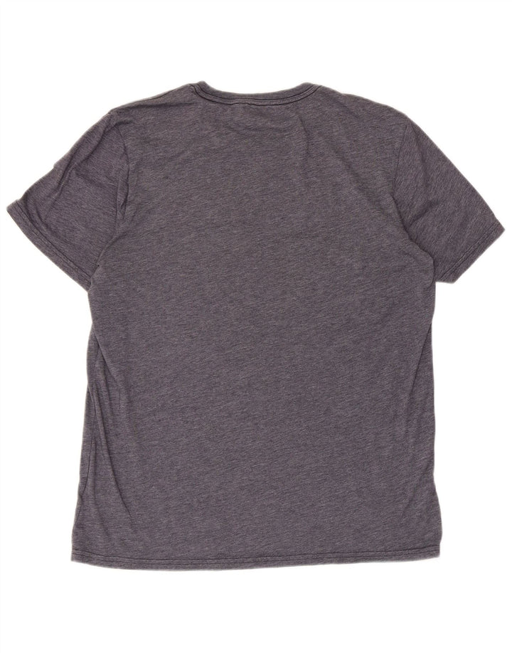 Adidas - Camiseta para hombre, talla grande, poliéster moteado en azul marino