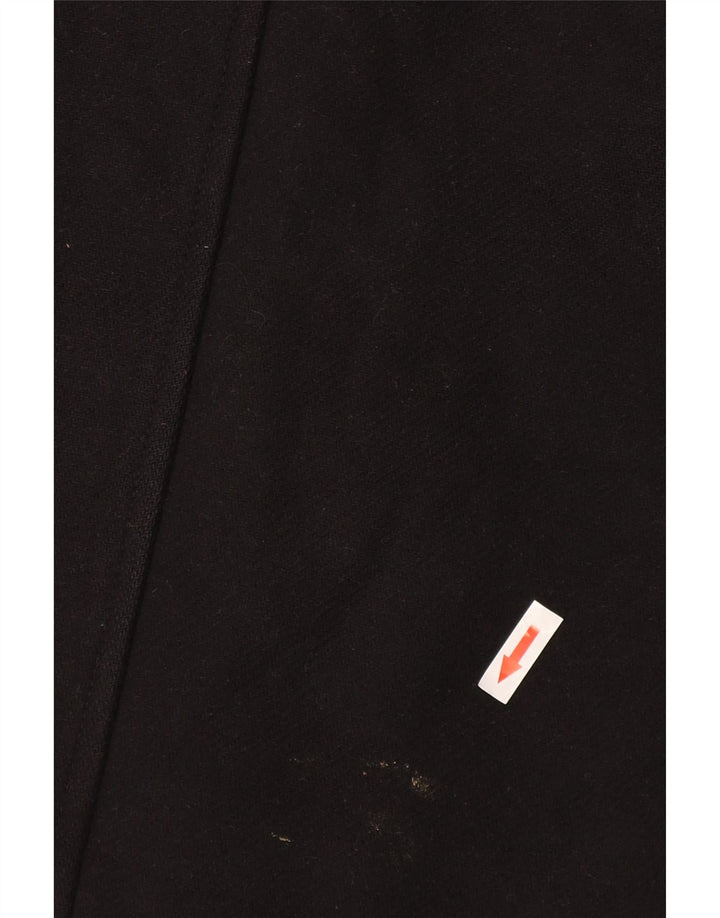 Zara Mujer Abrigo UK 10 Pequeño Poliéster Negro