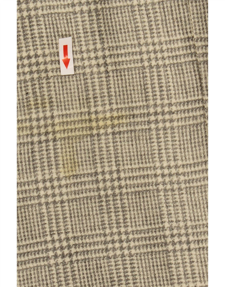 Vintage hombres 2 botones Blazer chaqueta Reino Unido 40 grande gris Houndstooth
