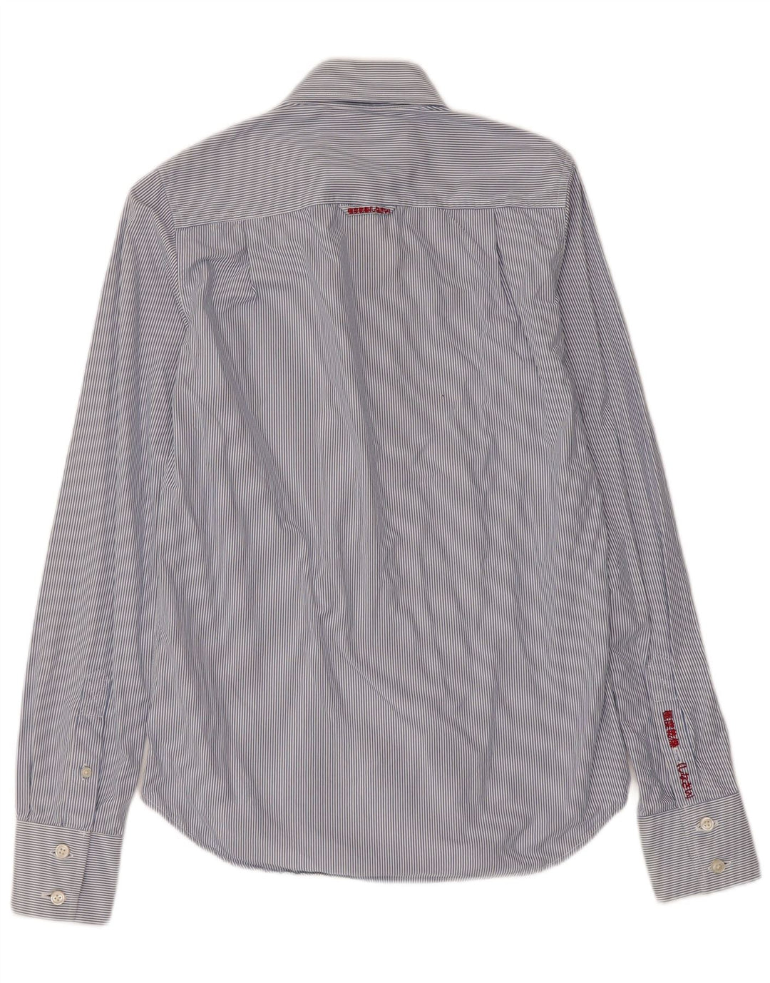 Camisa Superdry para hombre de algodón a rayas azules pequeñas