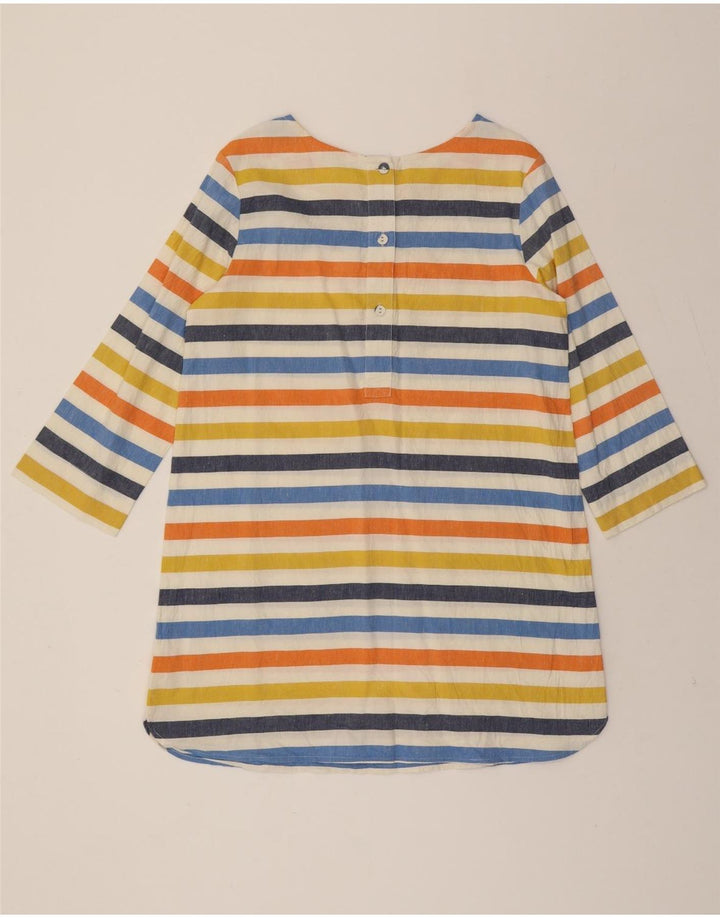 SEASALT Womens 3/4 Sleeve Sheath Dress UK 12 Medium Multicoloured Striped Vintage Seasalt and Second-Hand Seasalt from Messina Hembry 