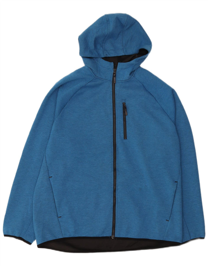 Russell Athletic - Sudadera con capucha y cremallera para hombre, talla 42/44, algodón azul grande