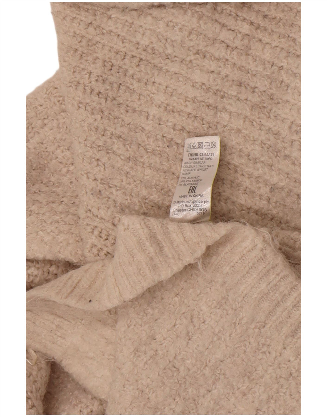 Marks & Spencer Suéter Cárdigan Largo para Mujer UK 12 Medium Off White