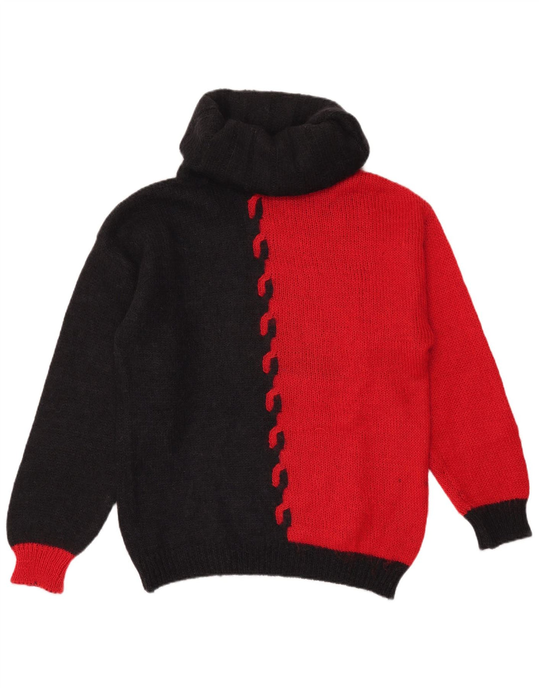 Sandhu Jersey con cuello vuelto para hombre, talla grande, color rojo