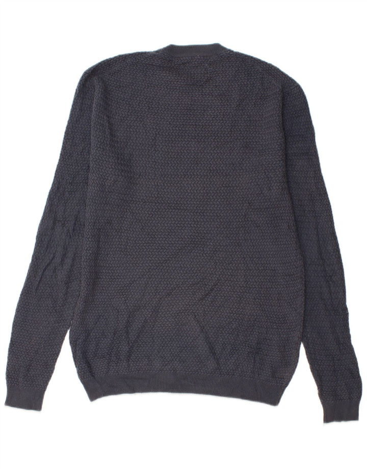 Billabong Mens Crew Neck Jumper Suéter Pequeño Azul Marino Algodón
