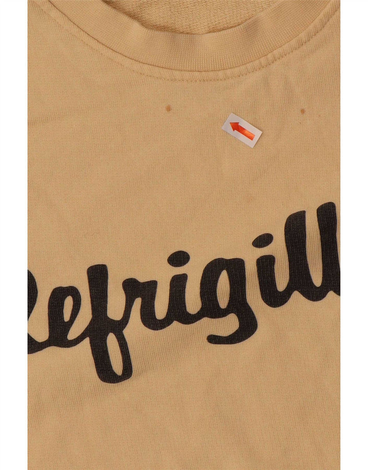 Refrigiwear Hombre Sudadera Estampada Jersey Jersey Algodón Beige Medio
