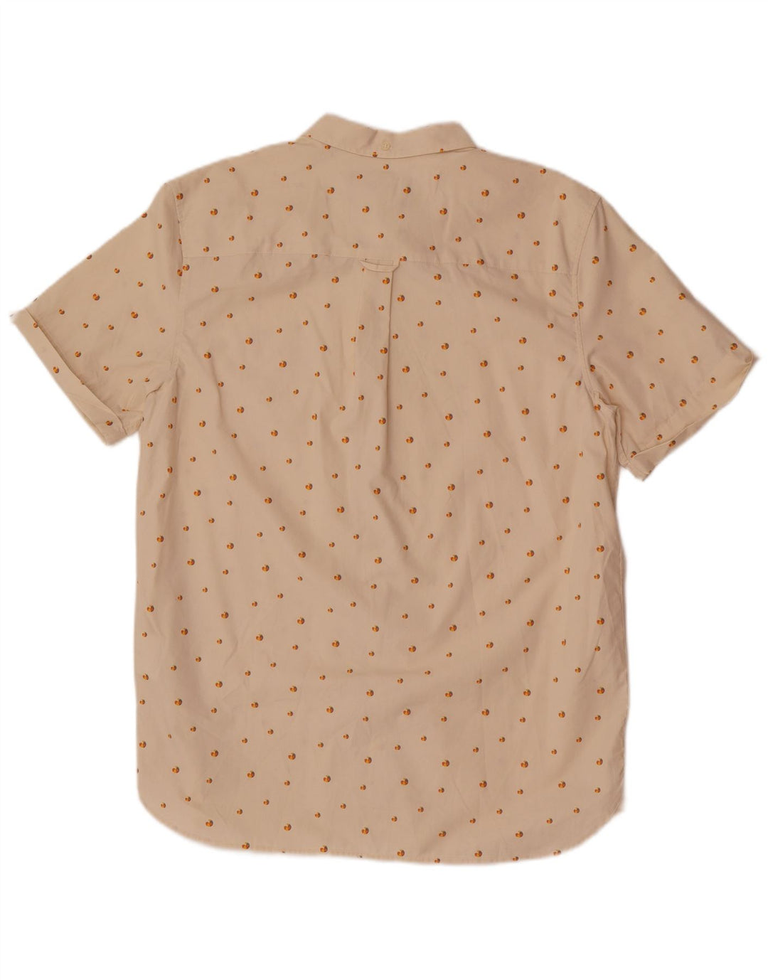 Lyle & Scott Camisa de manga corta para hombre de algodón con lunares beige grande