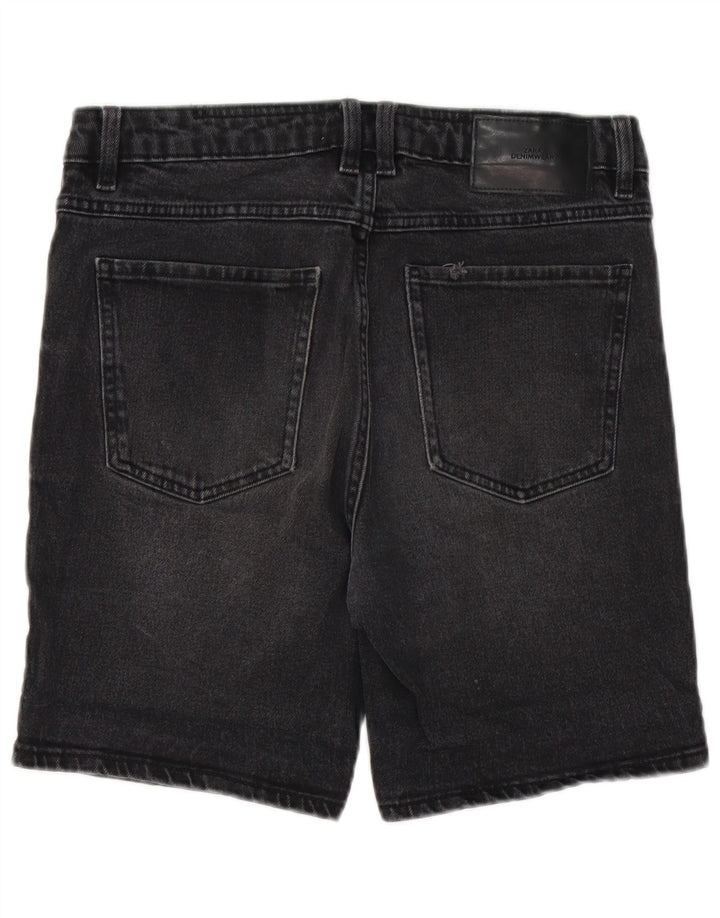 Zara Pantalones cortos de mezclilla para hombre EU 38 Small W30 Black