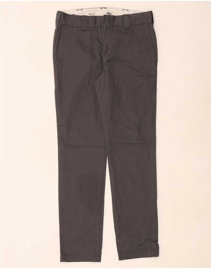 Dickies Pantalón chino slim fit para hombre W30 L32 Poliéster gris