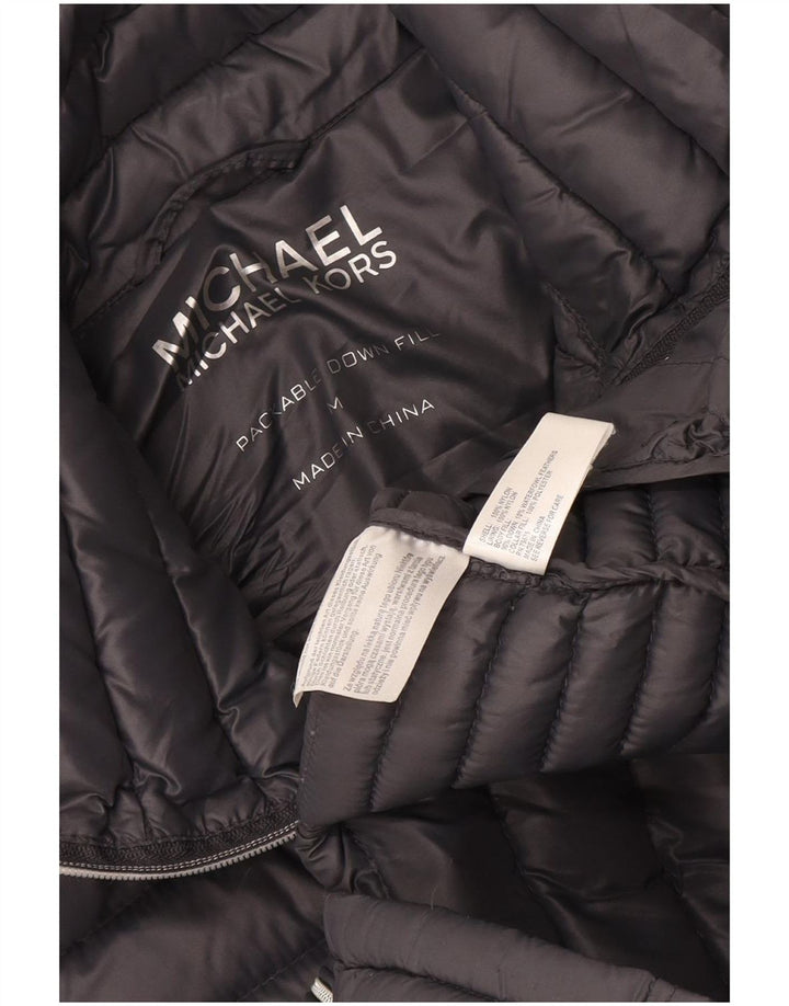 Michael Kors Chaqueta acolchada para mujer UK 44 Nylon gris medio