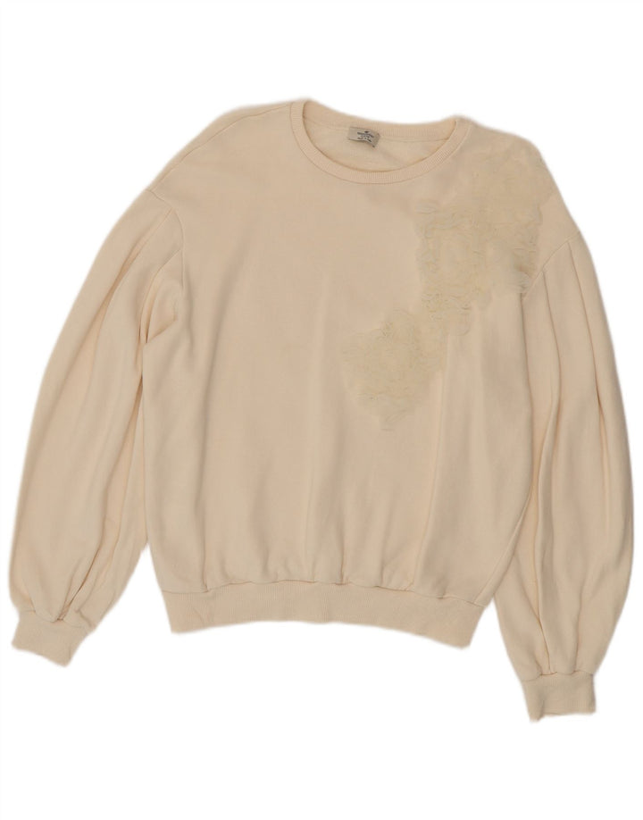 Liu Jo - Sudadera para mujer, talla 40, talla mediana, color blanco roto, floral