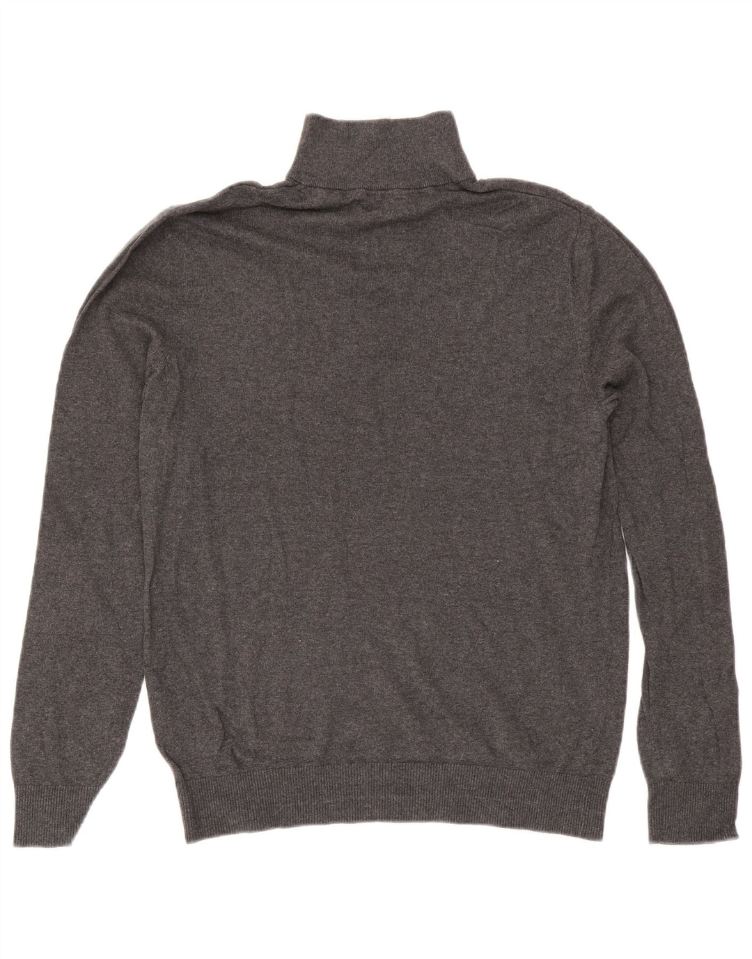 Jack & Jones Hombre Zip Neck Jumper Sweater Gris Medio Algodón