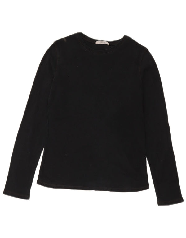 Marks & Spencer Top para mujer de manga larga UK 8 Small Algodón negro