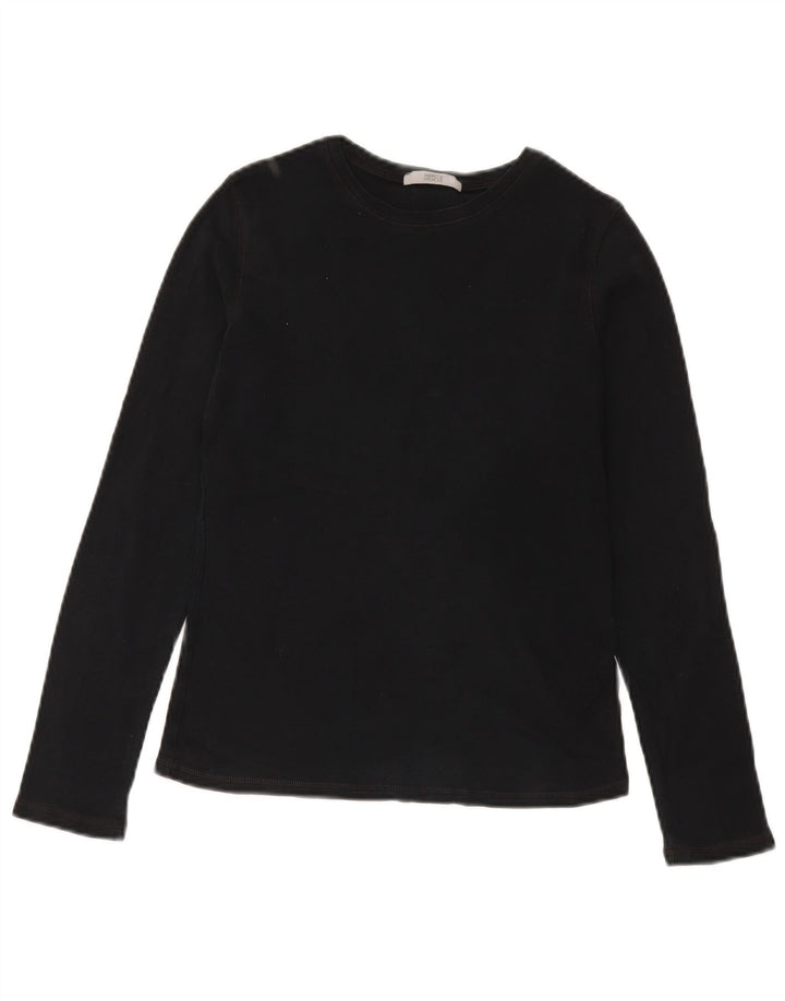 Marks & Spencer Top para mujer de manga larga UK 8 Small Algodón negro