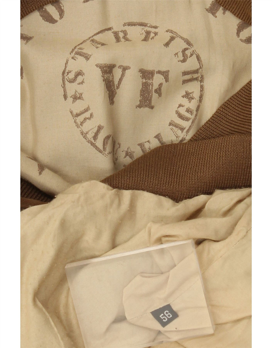 VINTAGE Chaqueta bomber para hombre IT 56 3XL Marrón