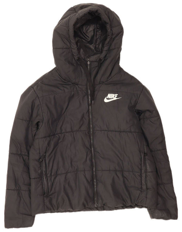 Nike Chaqueta acolchada reversible con capucha para mujer UK 46 Grande Poliéster negro