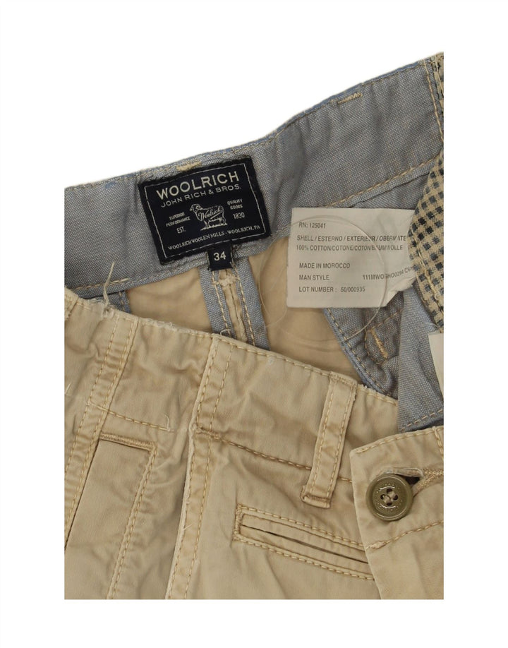 Woolrich Pantalones cortos chinos para hombre W34 Algodón beige grande
