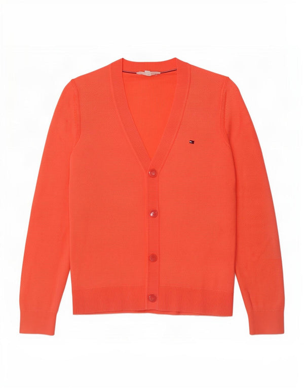 Tommy Hilfiger Suéter tipo cárdigan para mujer UK 6 XS Algodón naranja