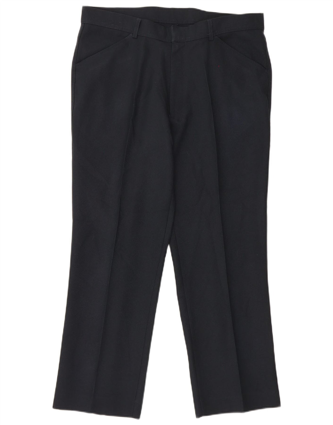 Farah Pantalones Casuales Rectos Para Hombre W38 L29 Poliéster Negro