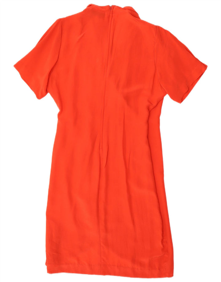 VINTAGE Vestido cruzado para mujer IT 44 Seda naranja mediana