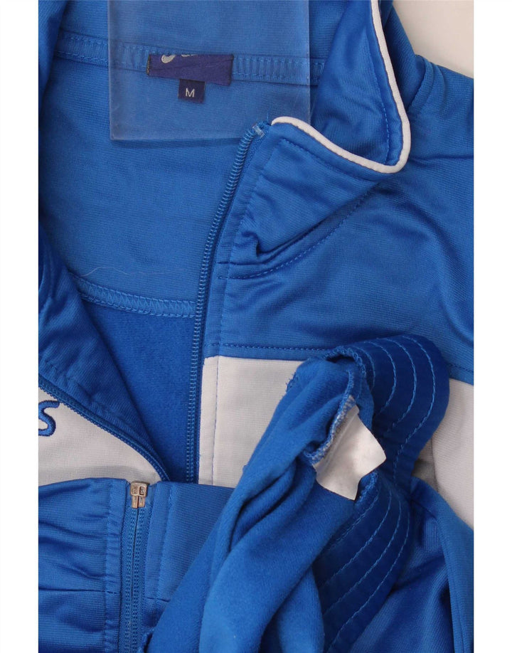 Asics Hombre Graphic Chándal Top Chaqueta Poliéster Colorblock Azul Medio