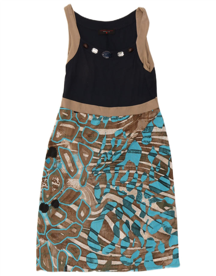 Sandro Ferrone Vestido tubo para mujer UK 42 Medio Multicolor Geométrico