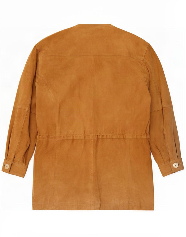 Yorn Chaqueta de ante para mujer EU 38 Cuero marrón medio