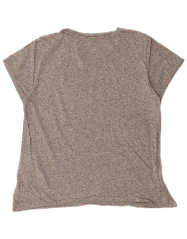 Levi's Camiseta gráfica para mujer Top UK 44 Algodón moteado gris medio